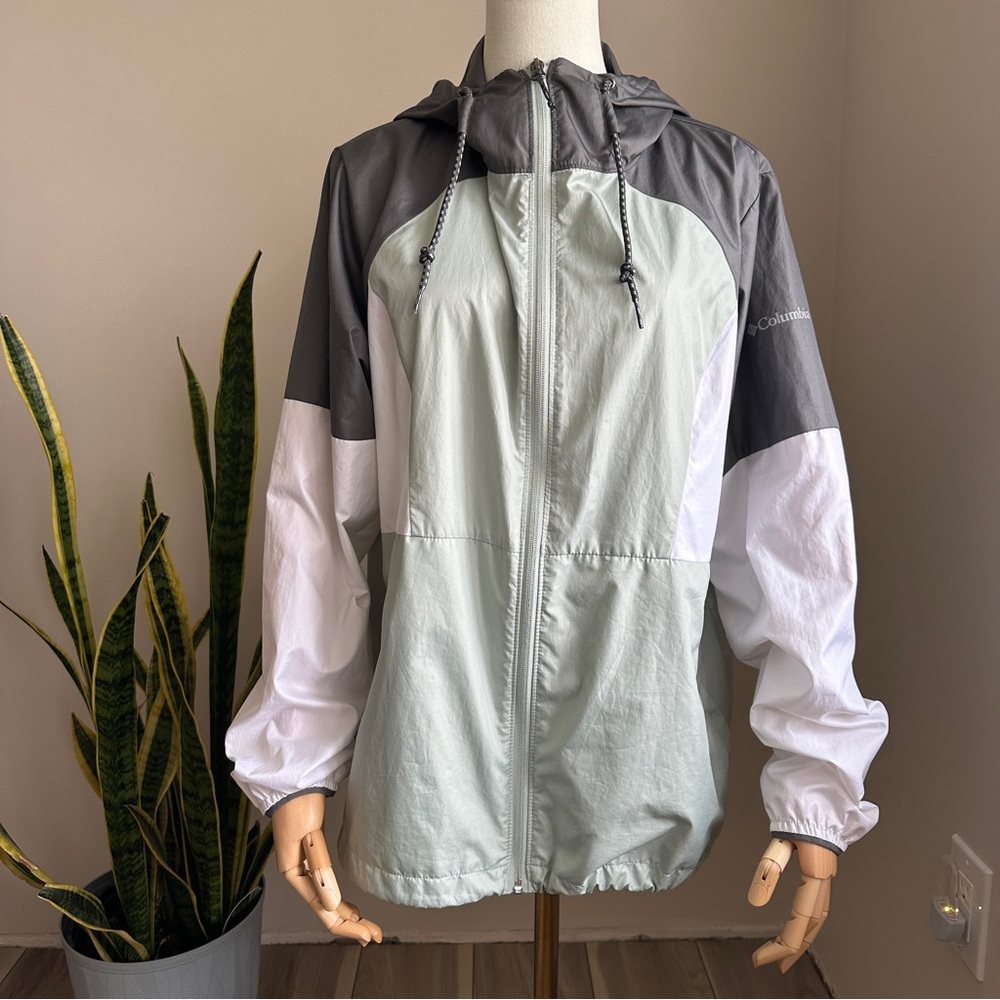 Columbia Side Hill Colorblock Windbreaker Jacket Omni-Shield Packable Women’s L